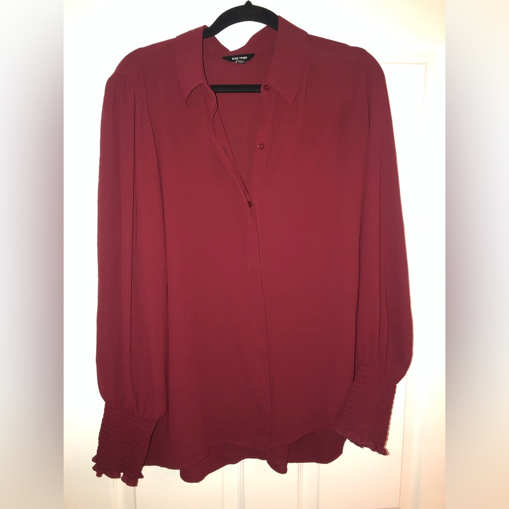 Express long sleeve button blouse